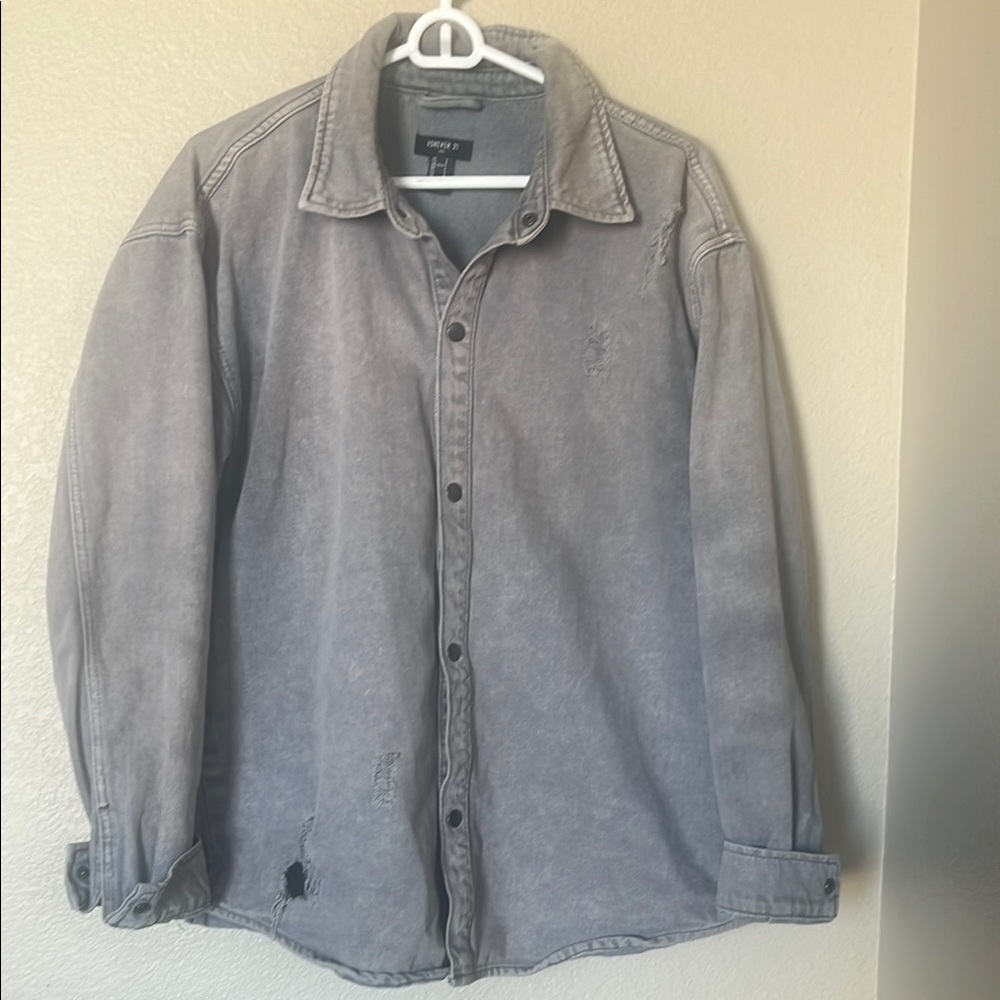 Men's Gray Denim Jacket